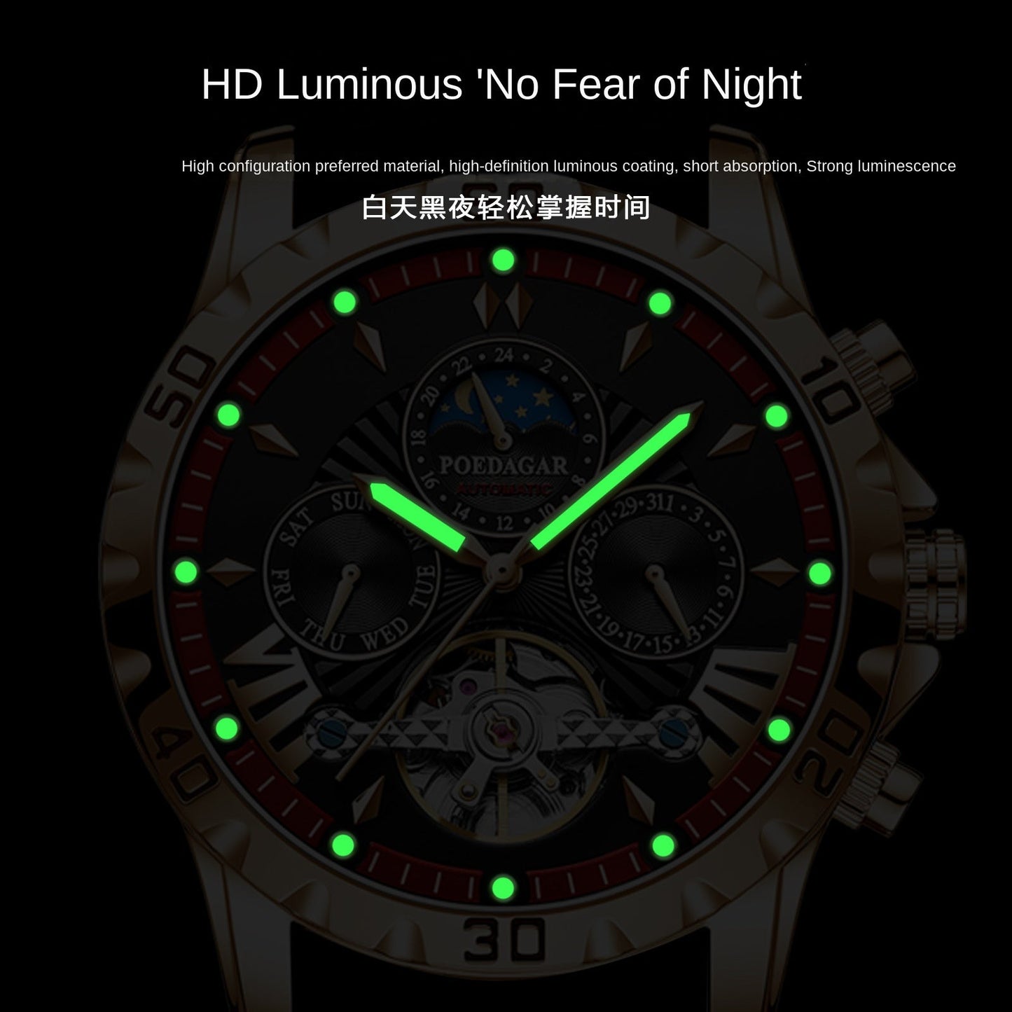 Wasserdichte Schweizer Herrenuhr mit automatischem Mechanismus für Sport und Alltag - Si.Kreativkauf