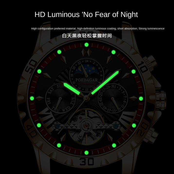 Wasserdichte Schweizer Herrenuhr mit automatischem Mechanismus für Sport und Alltag - Si.Kreativkauf